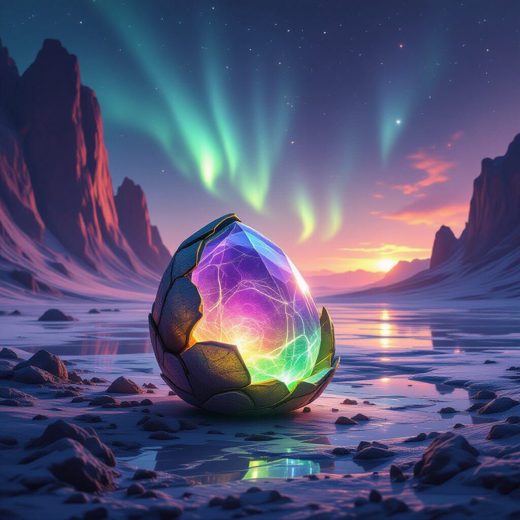 Amethyst Crystalline Seed Pod on Mars