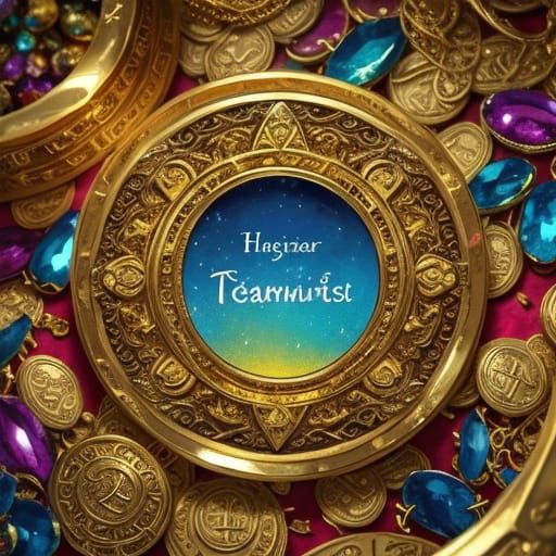 Fantasy Treasure Chests Overflowing with Gold