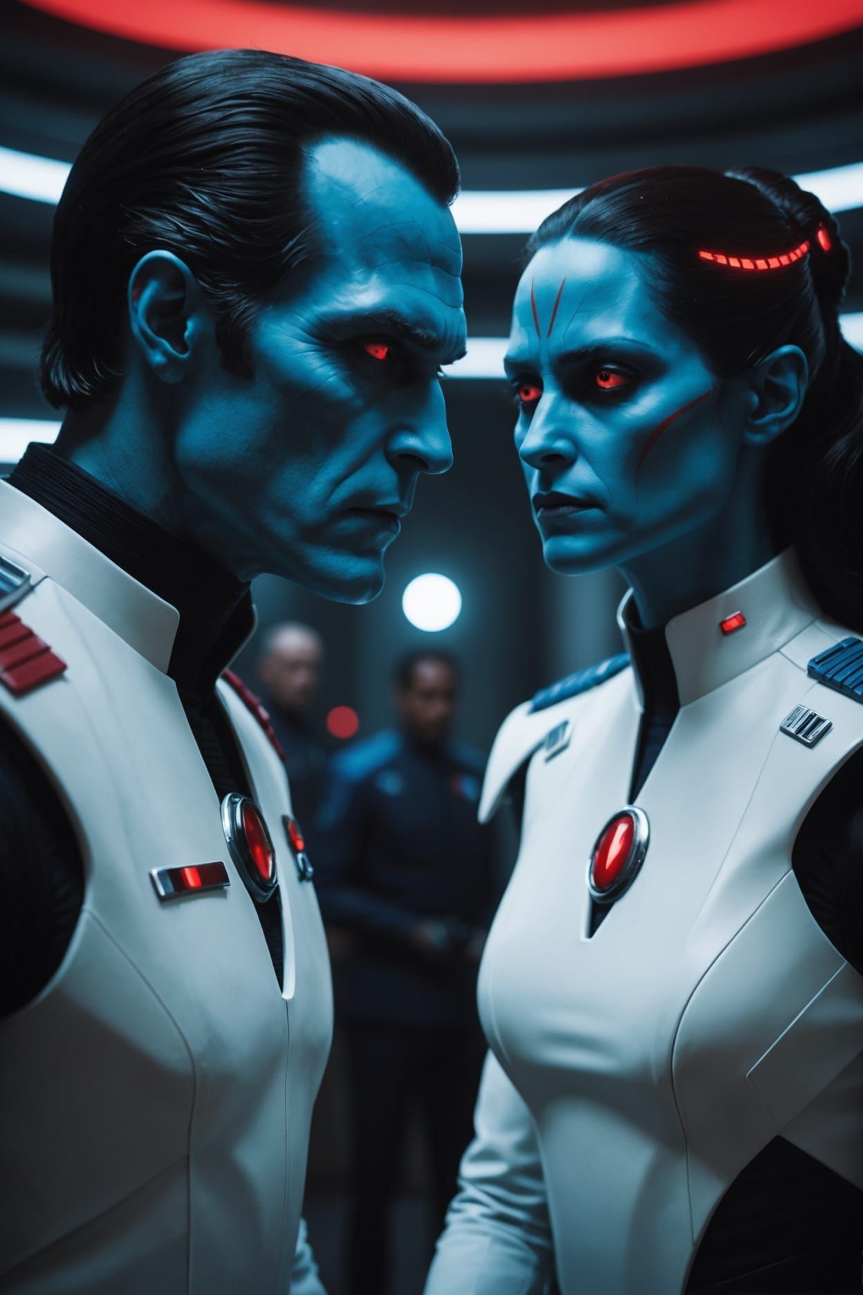 Grand Admiral Thrawn and Ar'alani. 😁😁😁😁😁