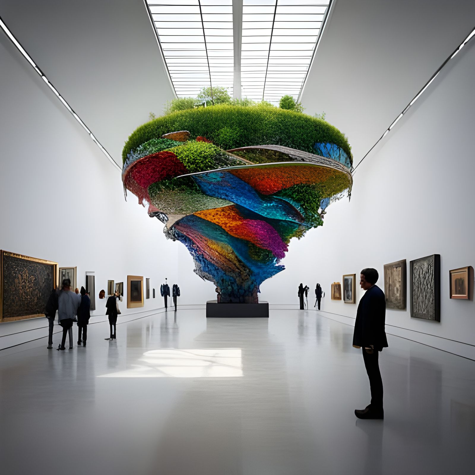 Modern Art Museum: Futuristic Galleries in Surreal Style