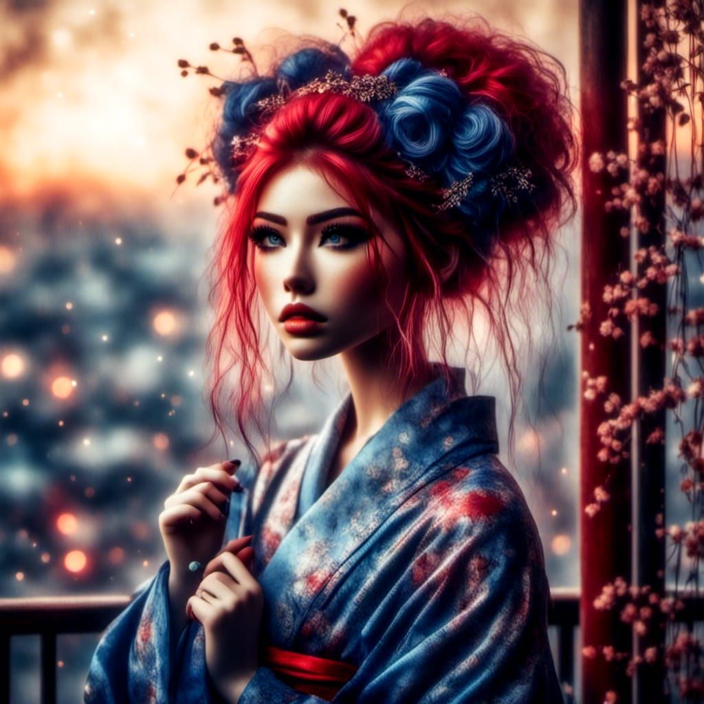 Stunning Woman with Messy Bun at Sunrise