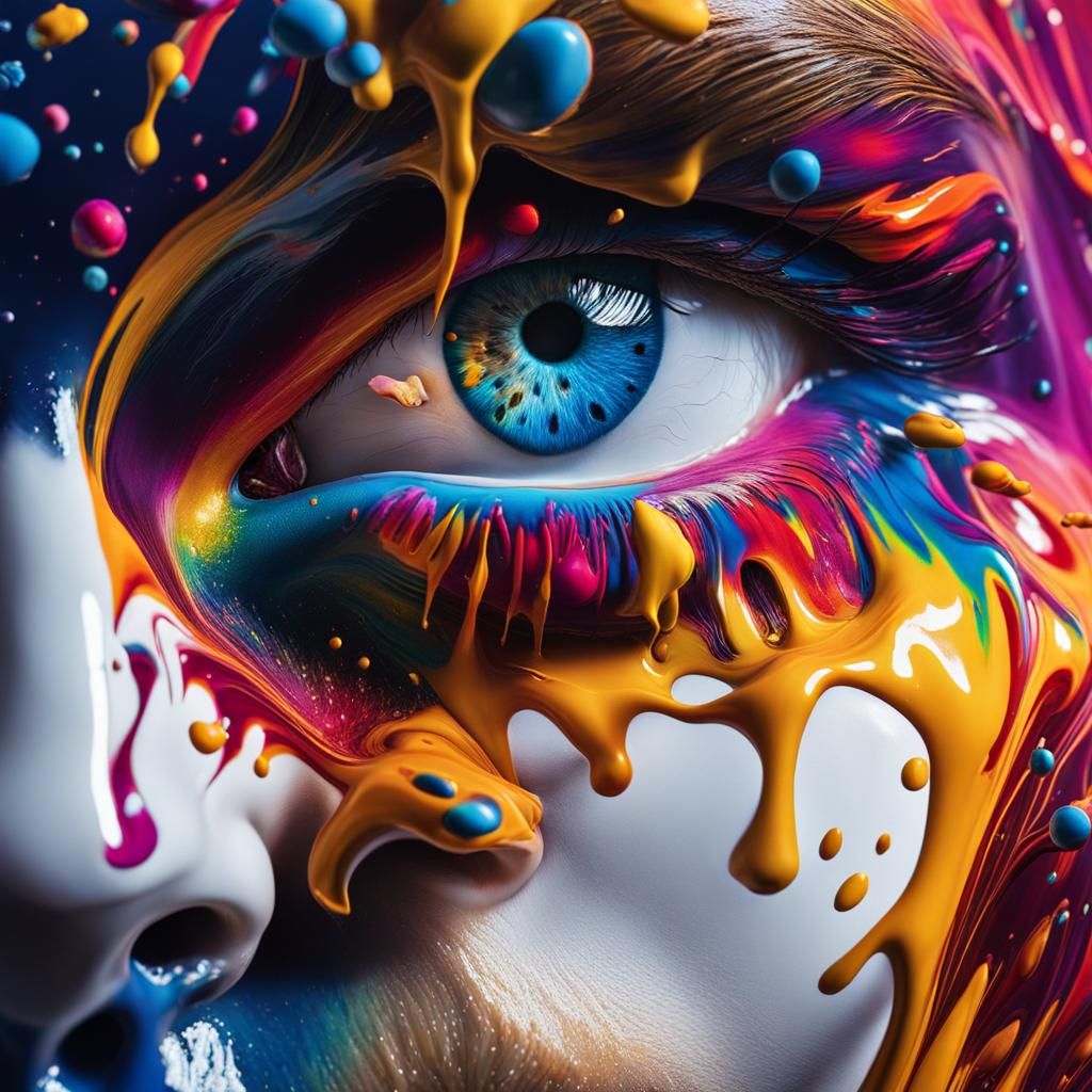 Triadic Splash Portrait