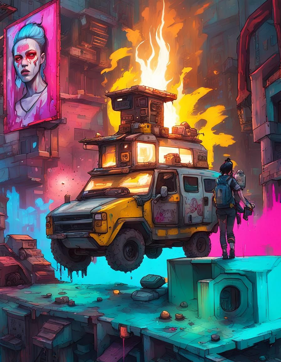 Cyberpunk Borderlands: Sanctuary III Leaving Pandora