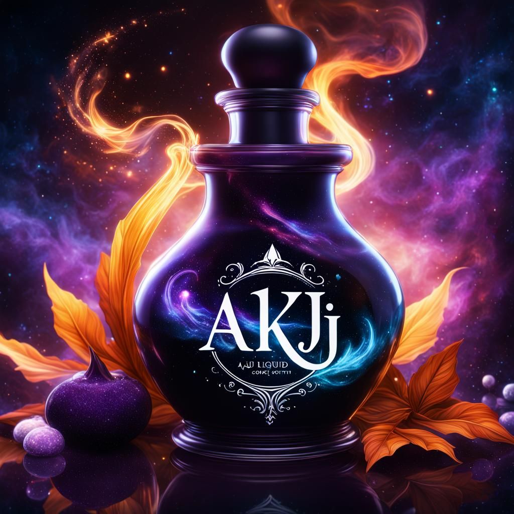 Galaxy Potion Bottle with Magical Elements