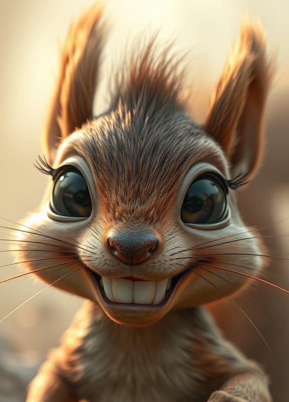 Too cute squirrel face