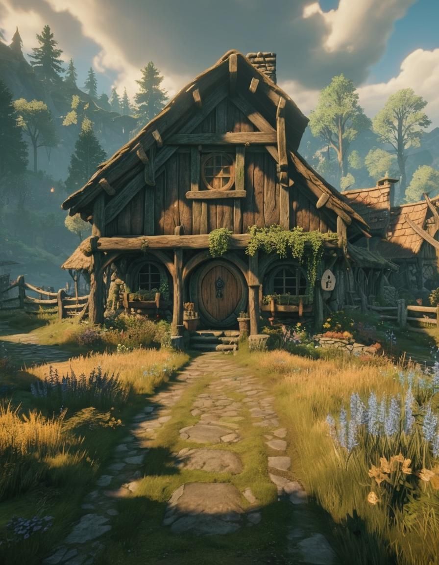 Idyllic Fantasy Landscape Inspired by RPG Games