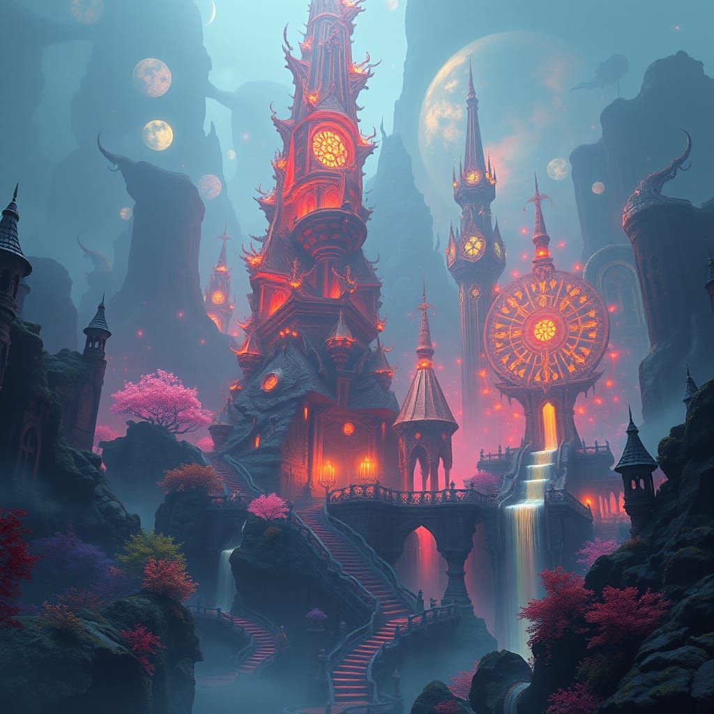 Ethereal Fantasy Realm in Unreal Engine 5 Style