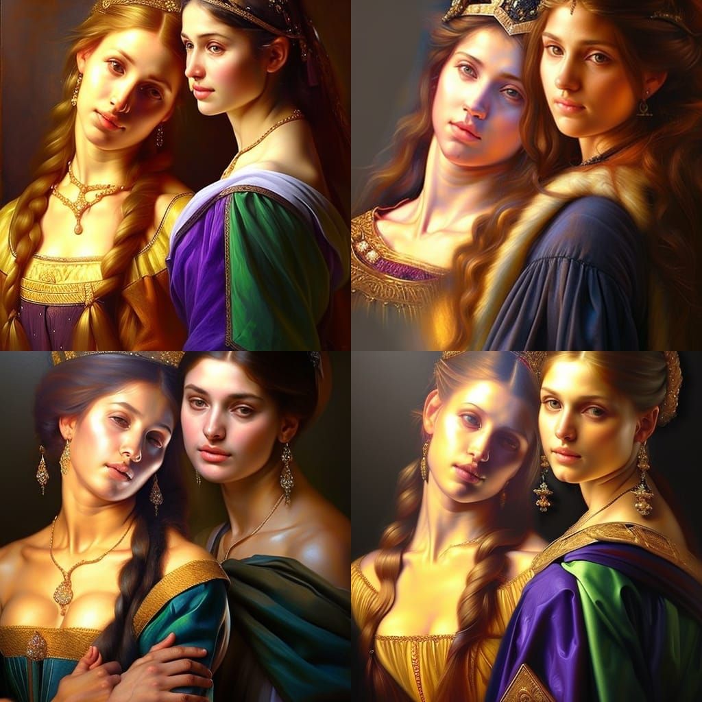 Medieval Portrait in Hyperreal Painting Style