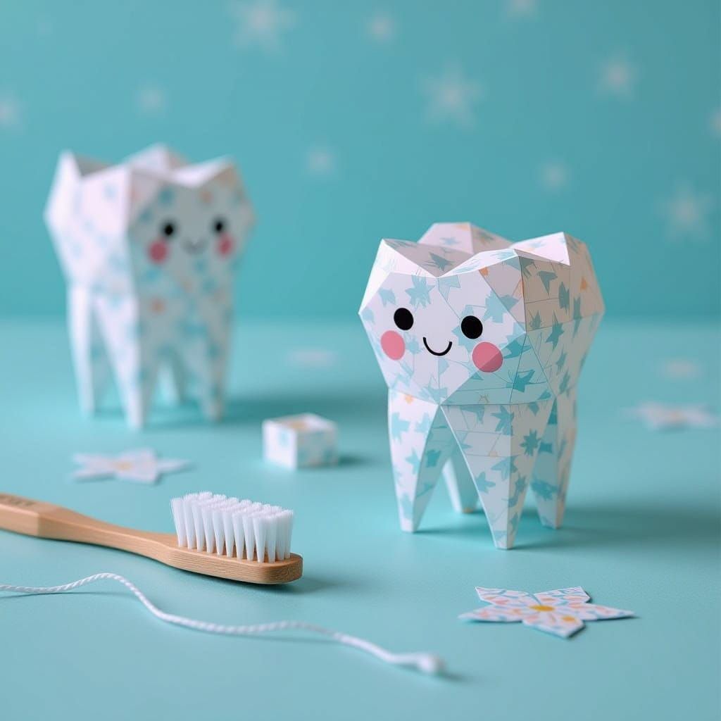 Whimsical Dental Clinic Scene in Vibrant Colors