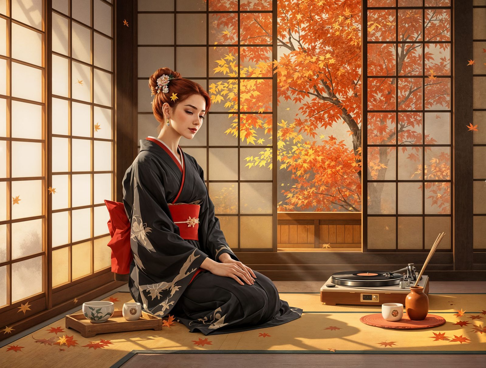 Autumn Serenity in Traditional Japanese Style