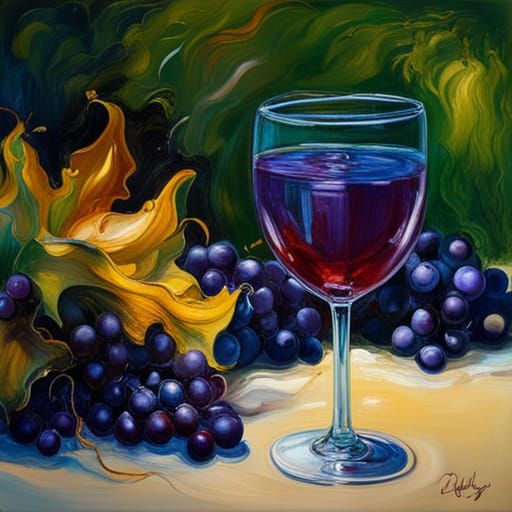 Wine and Raindrops in a Glass Garden