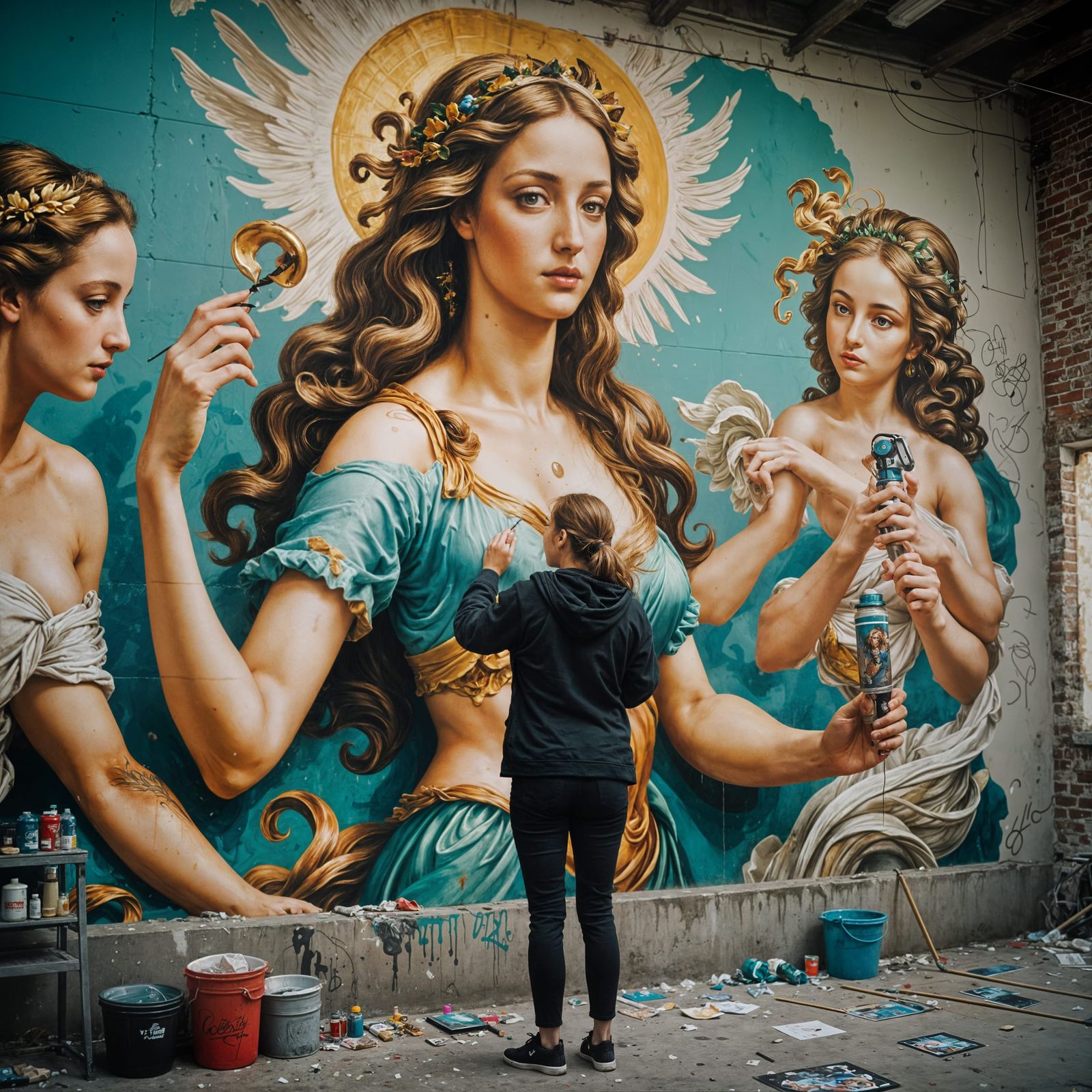 Graffiti Artist Recreates Venus as Street Art
