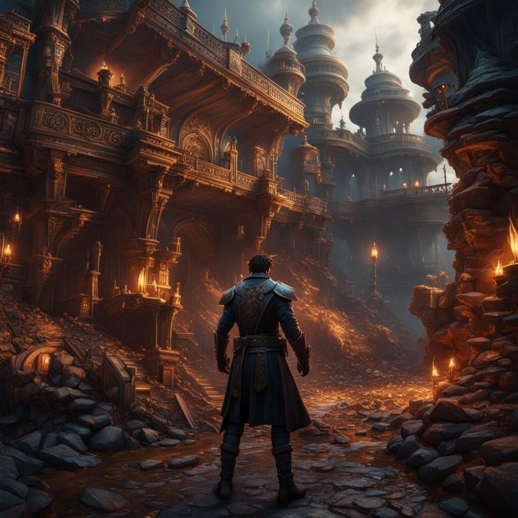 Brooding Villain Character Portrait in Fantasy Style