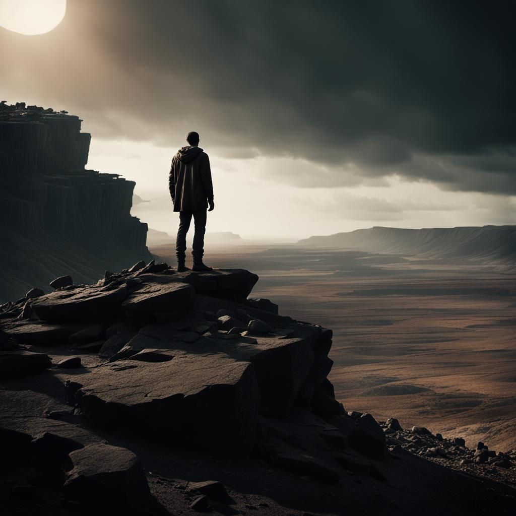 Desolate Wasteland: A Cinematic Film Still