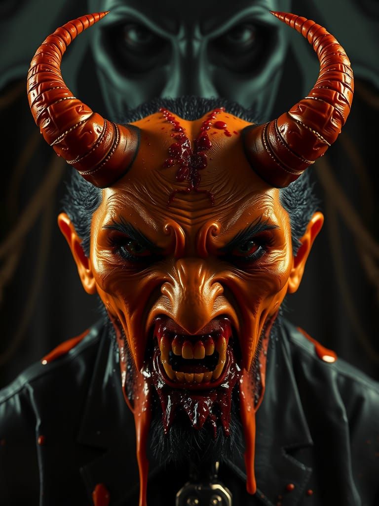 Dark Surrealist Horror in Ominous Film Noir Fauvism Style