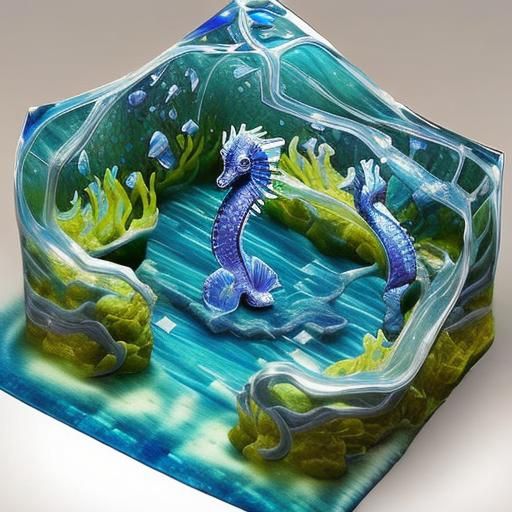 Crystallographic Seahorse in Isometric View