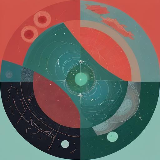 Folk Art Earth-Shaped Universe Illustration