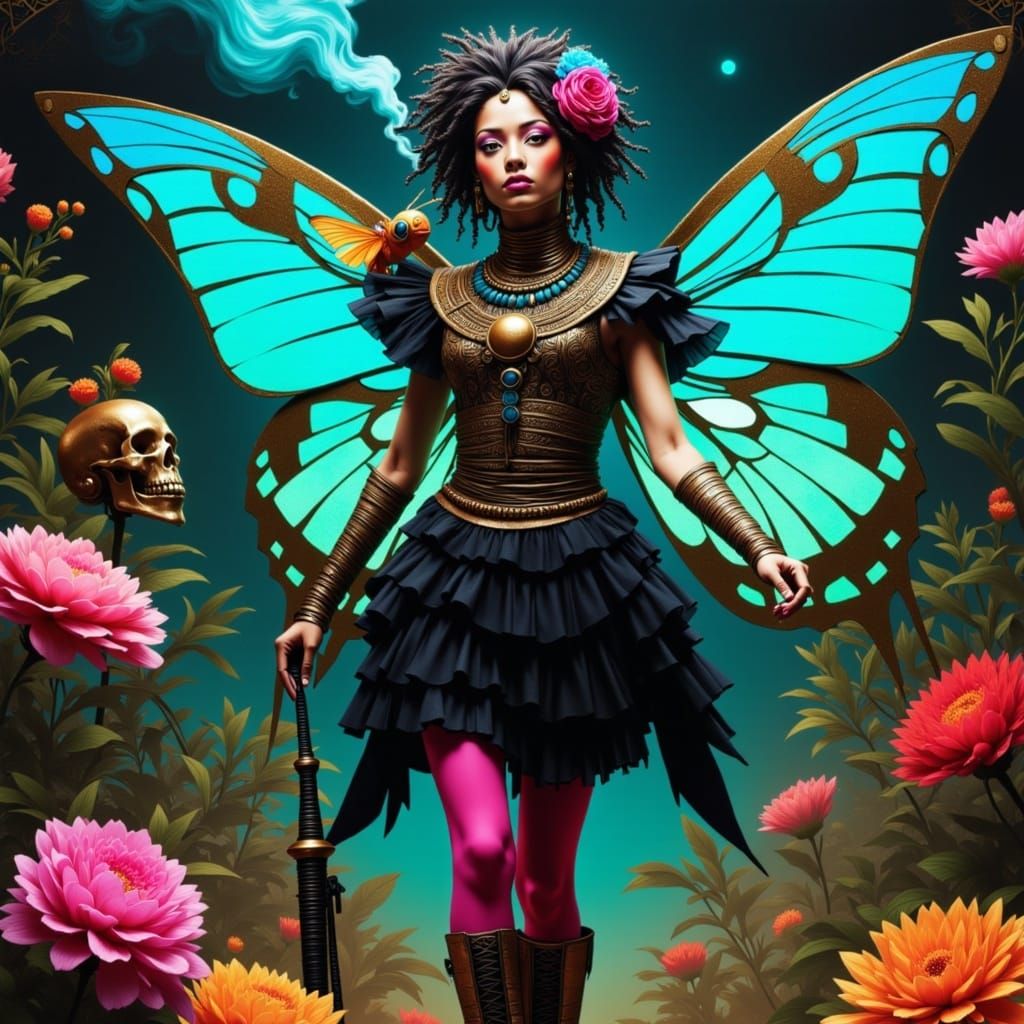 Enchanted Pirate Pixie in Whimsical Steampunk Attire
