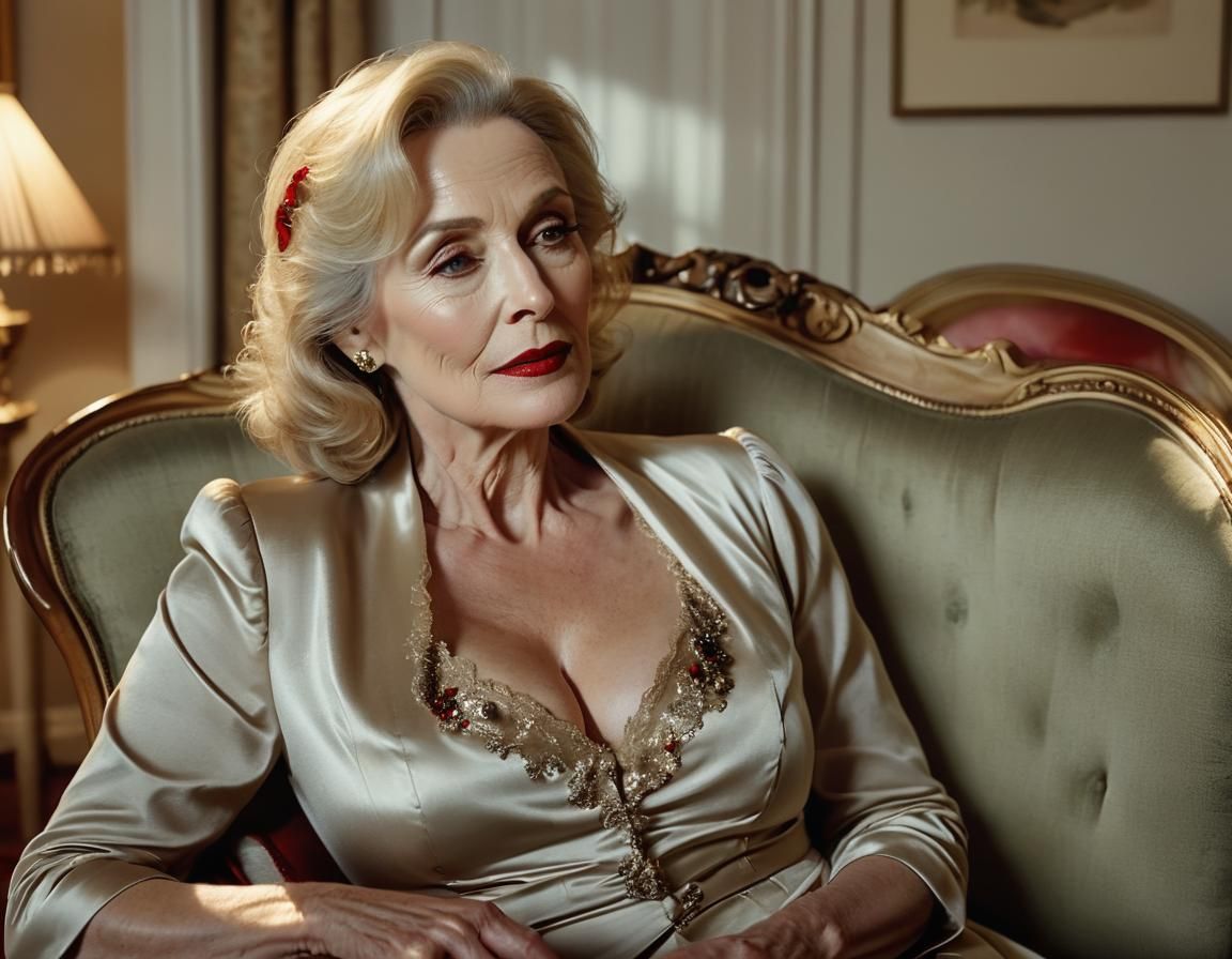 Glamorous Woman in Victorian Setting: Cinematic Film Still