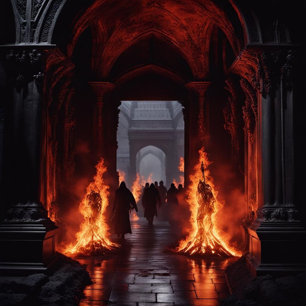 Gates of Hell: Gothic Architecture and Cursed Souls