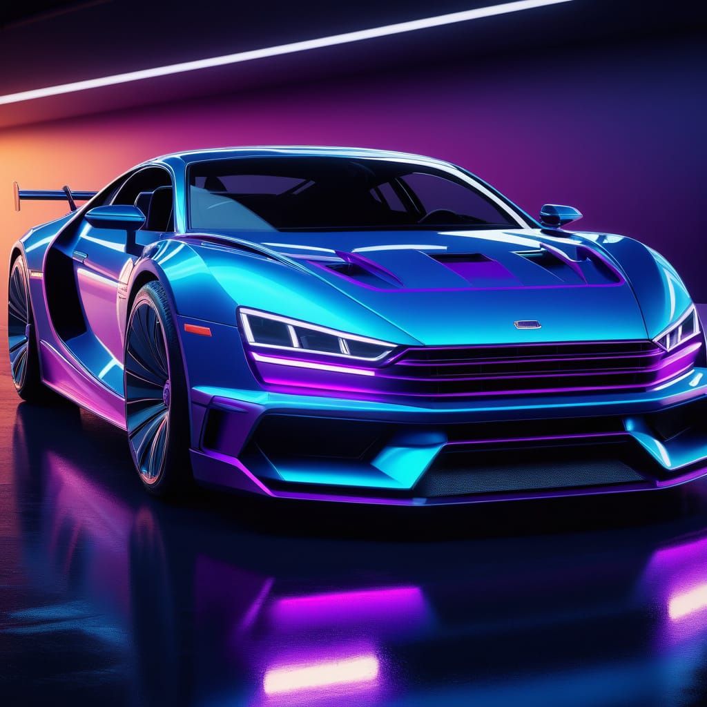 Retro-Futuristic American Supercar Concept