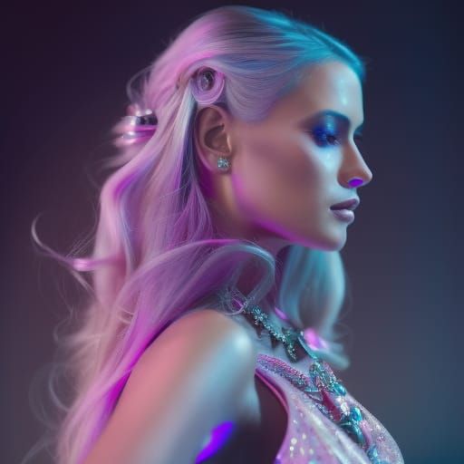 Pink Glow Portrait: Professional Studio Photography