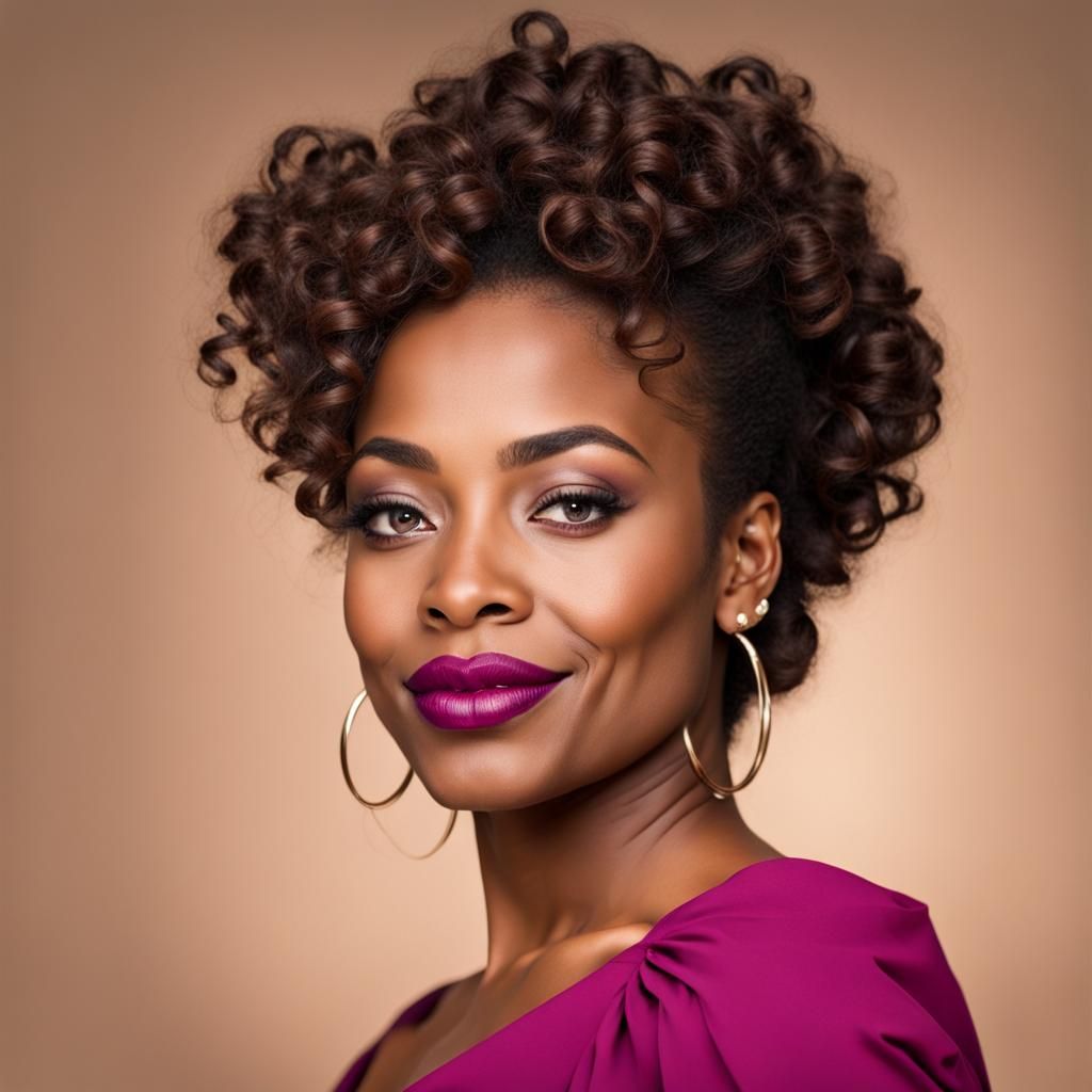 Young Woman Glancing Over Shoulder with Slight Smile