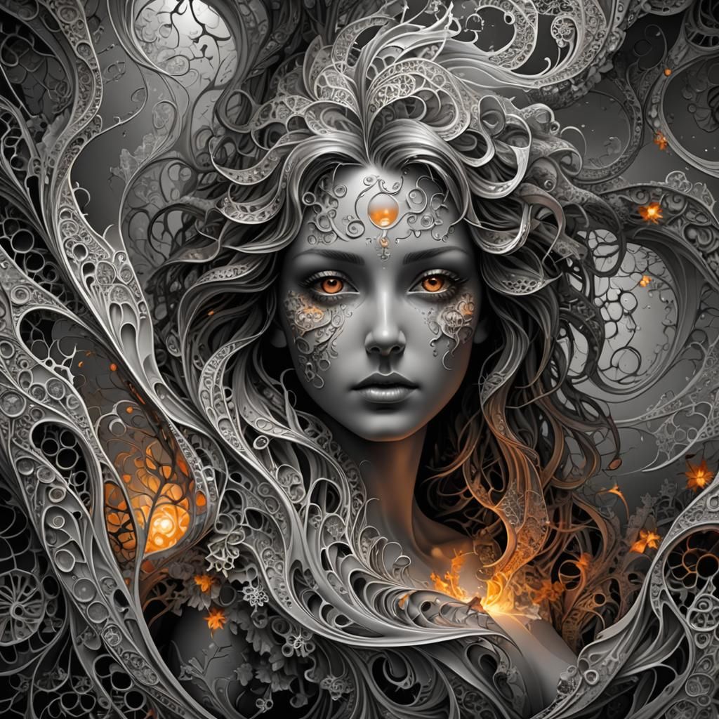 Ethereal Silver Wraith in Abandoned House