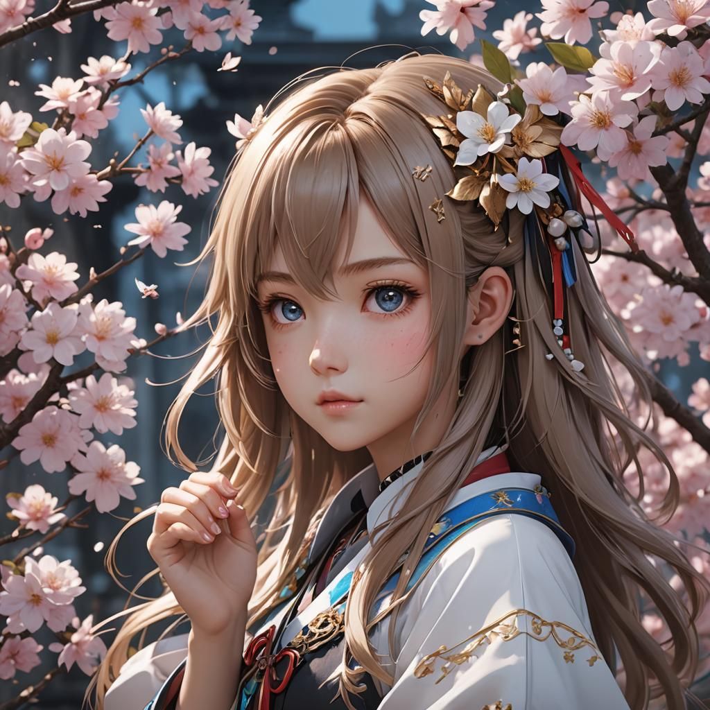 Detailed 3D Anime Art Inspired by Genshin Impact