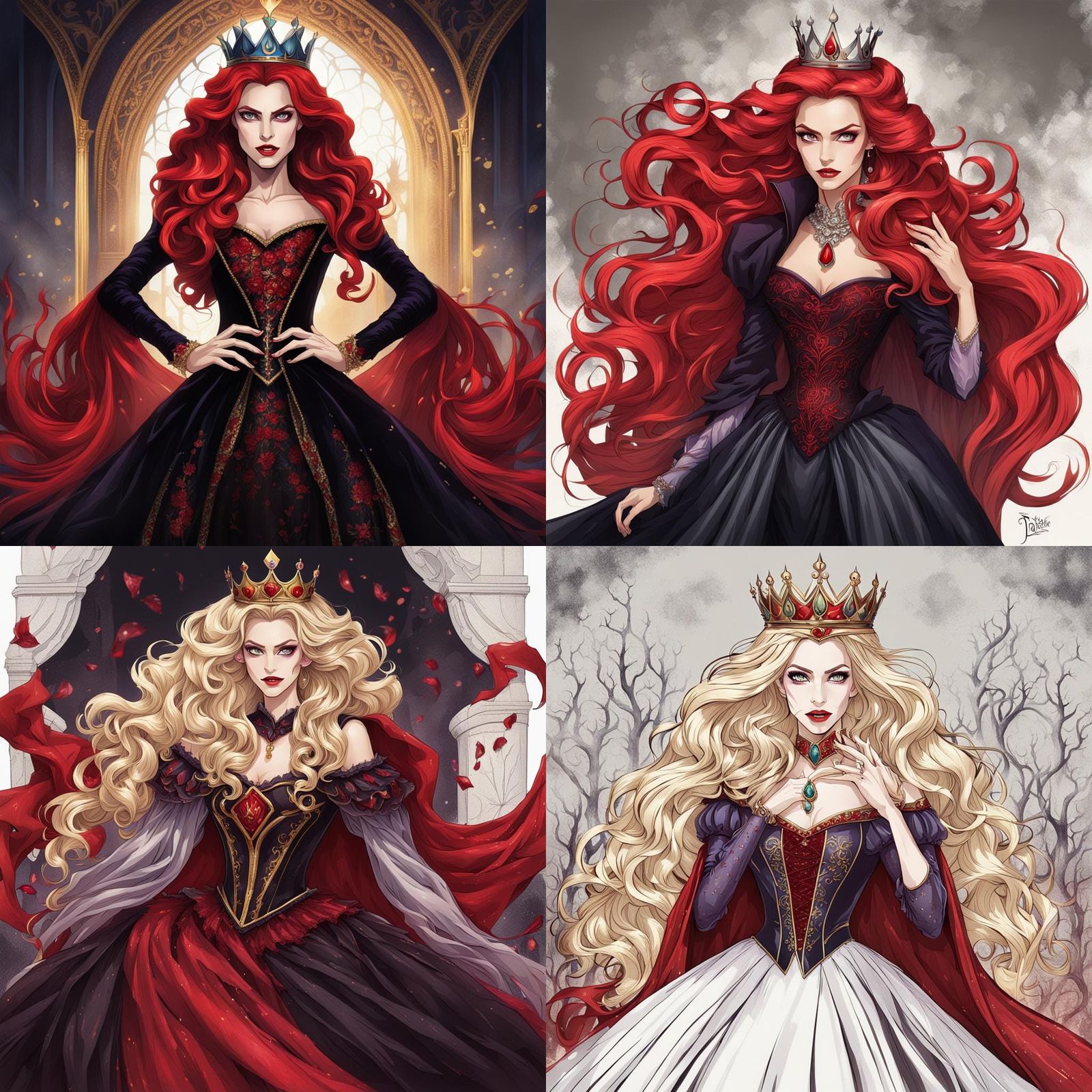Evil Queen with Blonde and Red Hair