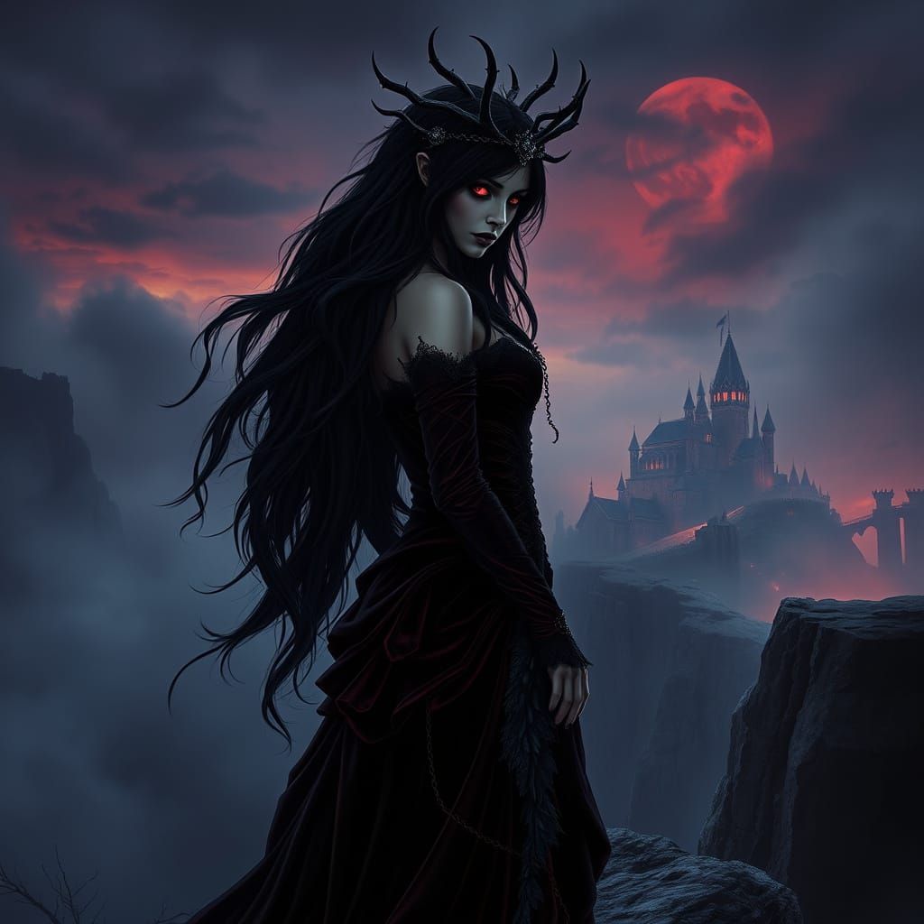 Gothic Enchantress in Eternal Twilight