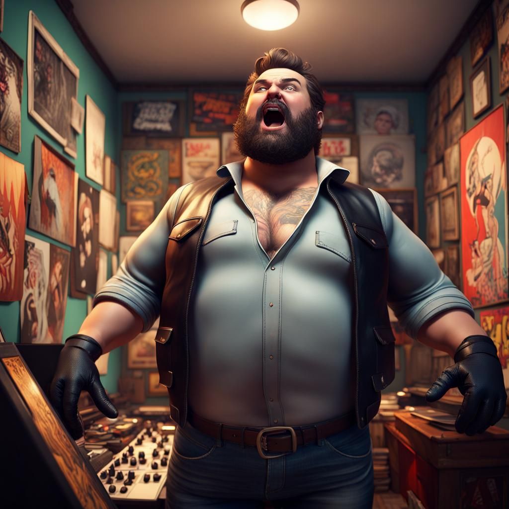 Passionate Singer in Gamer Room: Photorealistic 8k