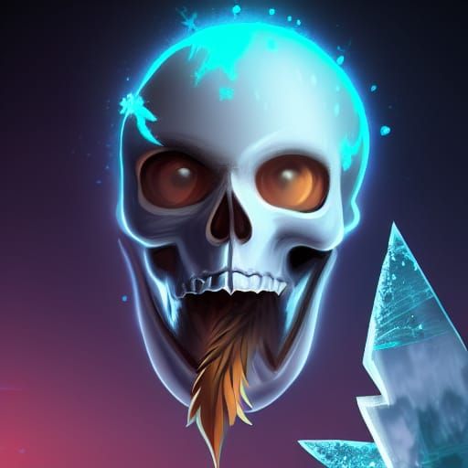 Frozen Skull Splash Art Composition