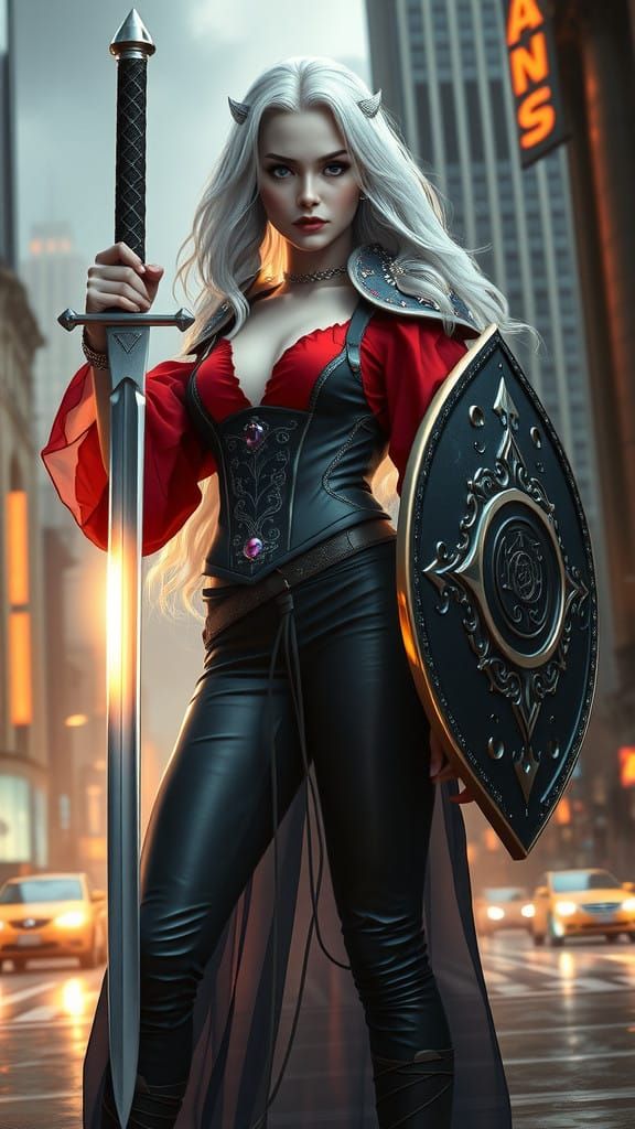 Celestial Warrior in Elegant Armor