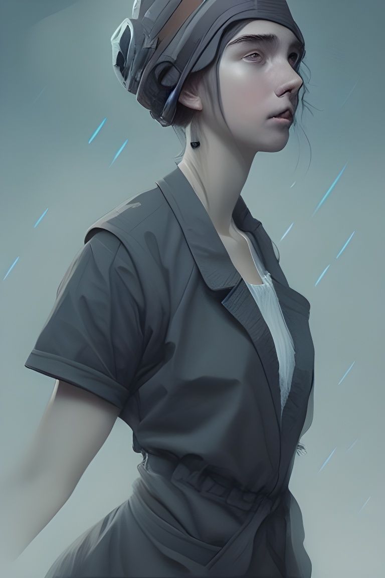 Elegant Digital Portrait with Beautiful Eyes