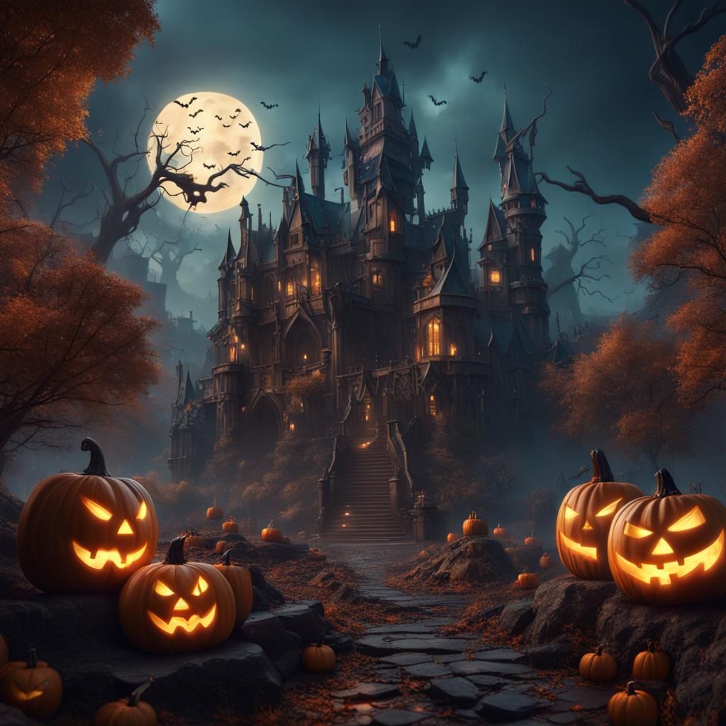 Fantastical Halloween Kingdom Concept Art