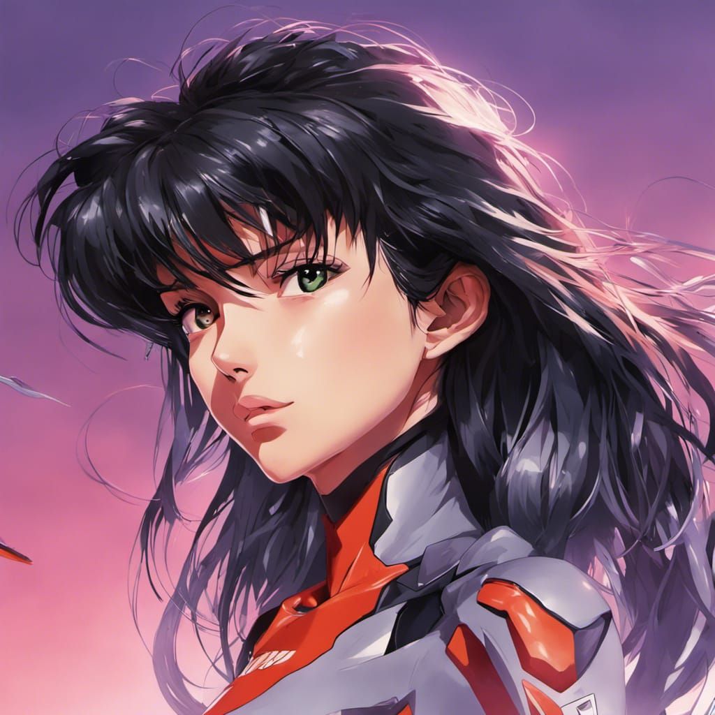 Misato Katsuragi in Dynamic Anime Pose