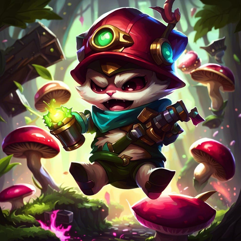 Teemo Defeats Zed with Mushrooms