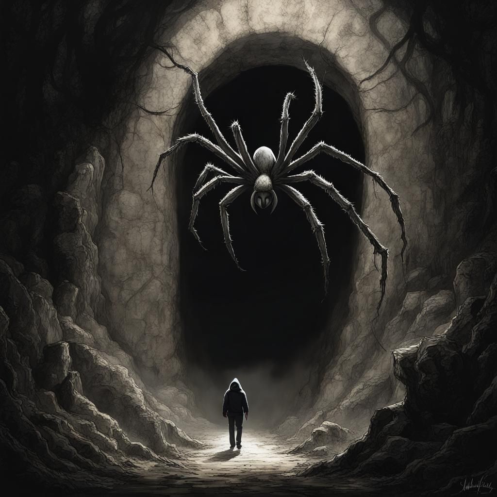 Sinister Tunnel Entrance with Spider Rider