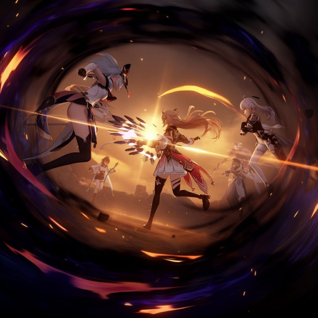 Magical Girl Intense Battle in Atmospheric Style