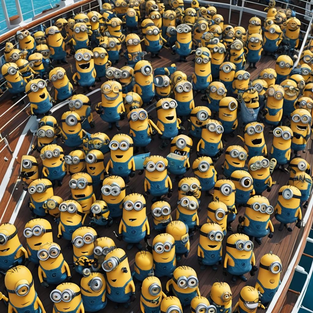 Minions Vacationing on a Cruise Ship