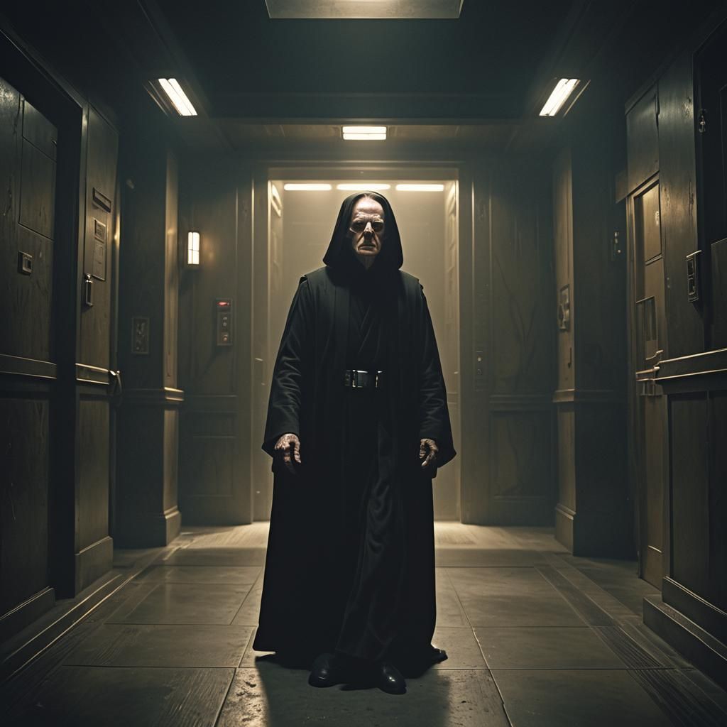 Palpatine Emerges: A Film Noir Scene