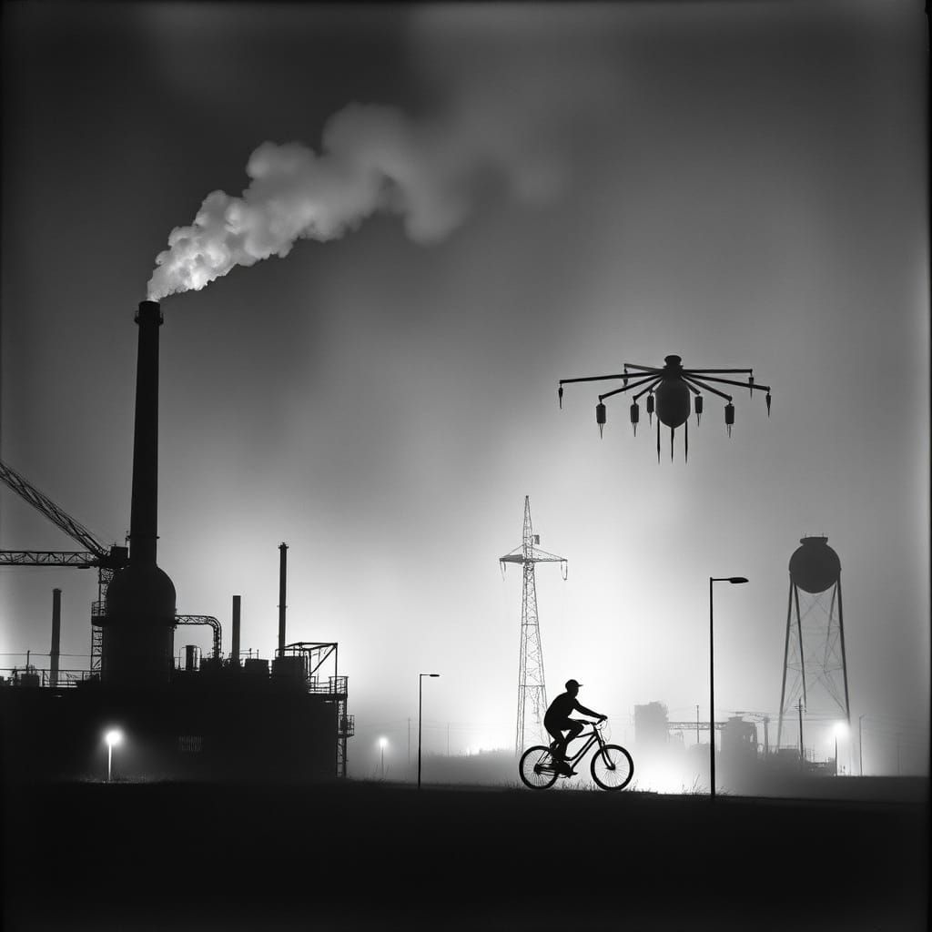 Factory Cycles: Silver Nitrate Surreal Abstraction