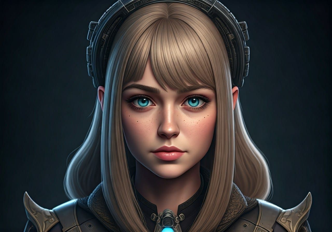 Anime 3D Portrait of a Freckled Mother in 8k