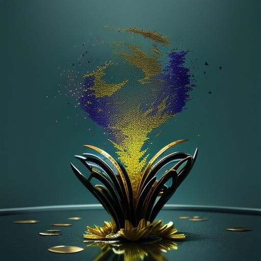 Fractal Figure in Surreal Psychedelic Expressionism