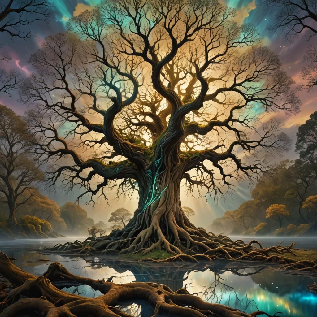 Mystical Tree Dreamscape in Fantasy Concept Art