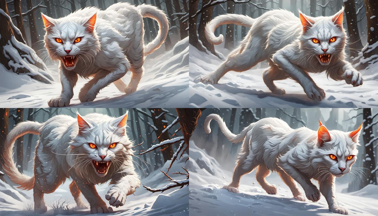 Snow Predator: White Cat Concept Art