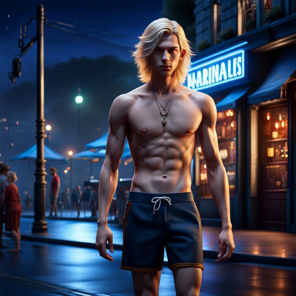 Teenage Boy in Detailed Matte Painting Style