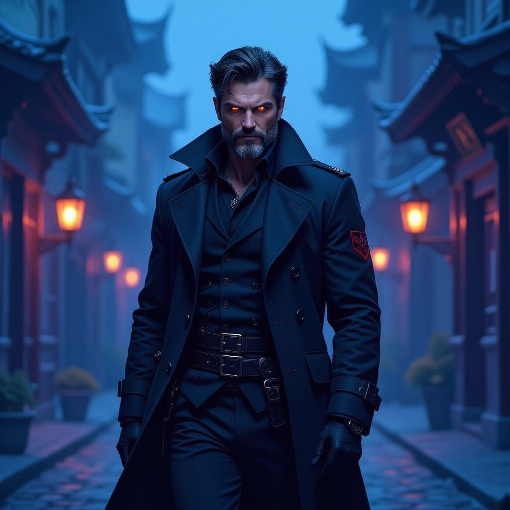 Clan Gangrel Vampire in Twilight, Dark Fantasy Art