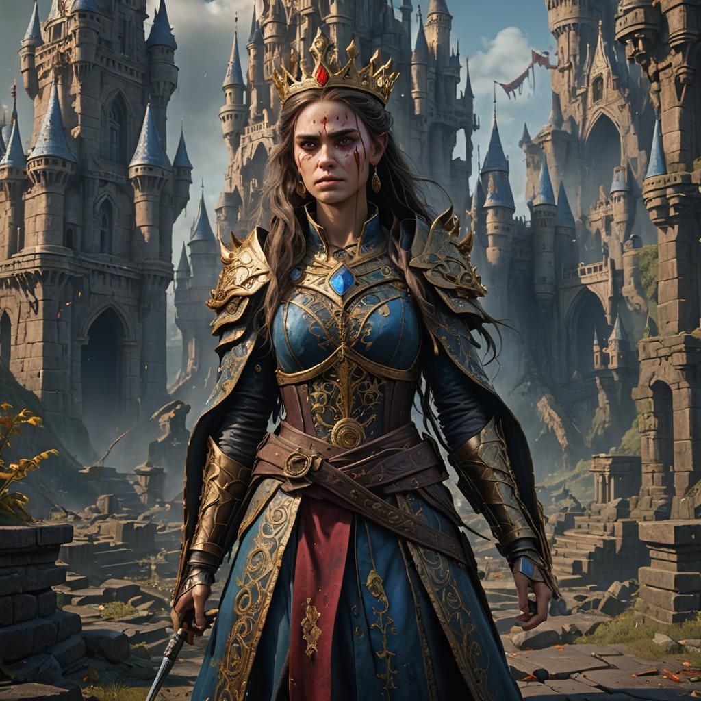 Scarred Princess Contemplates Consequences: Detailed Matte P...